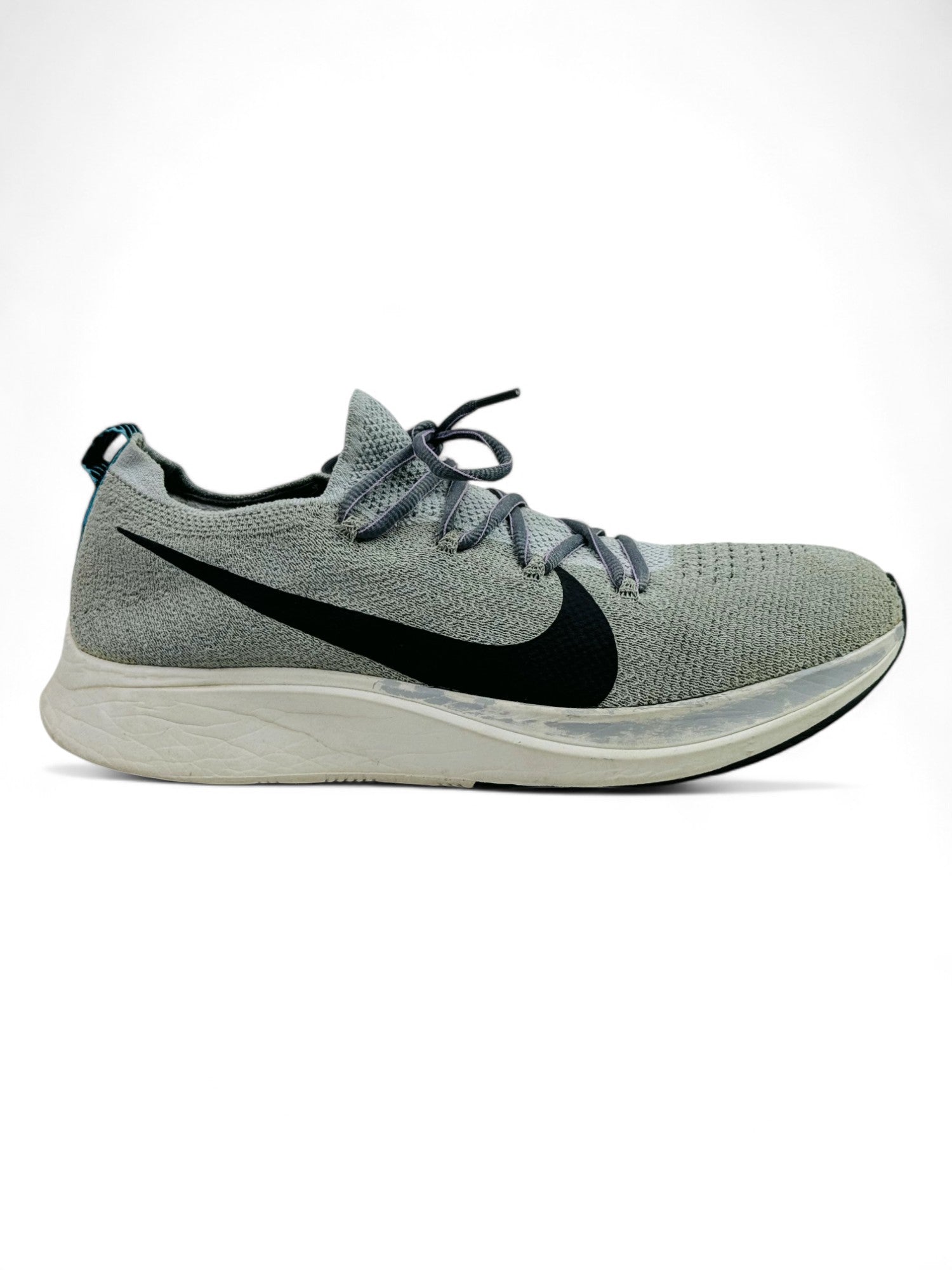 NIKE ZOOM FLY FLYKNIT WHIT PLATINUM NEW RUNNING COMFORTABLE (UK 10 EUR 45)