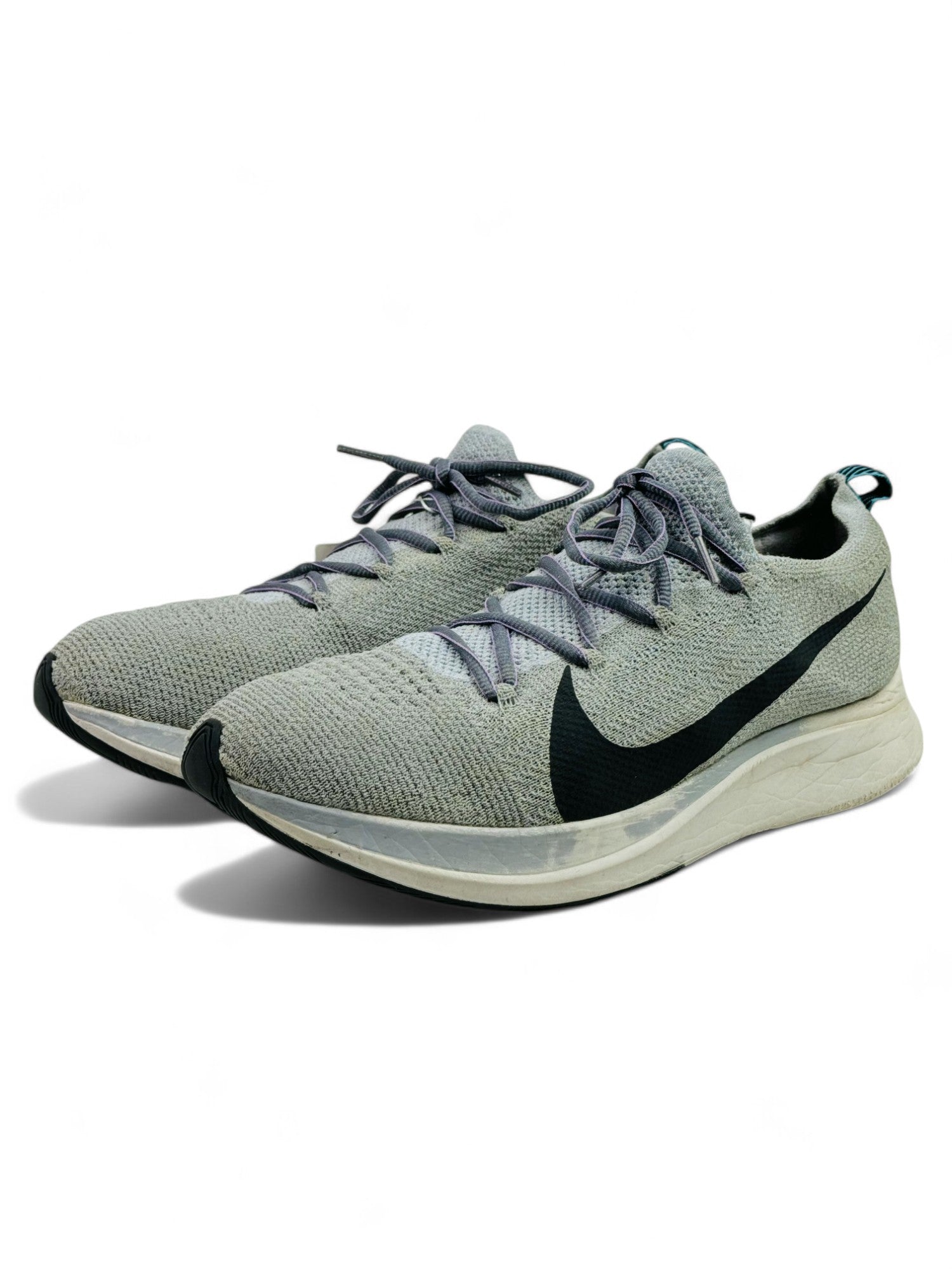 NIKE ZOOM FLY FLYKNIT WHIT PLATINUM NEW RUNNING COMFORTABLE (UK 10 EUR 45)