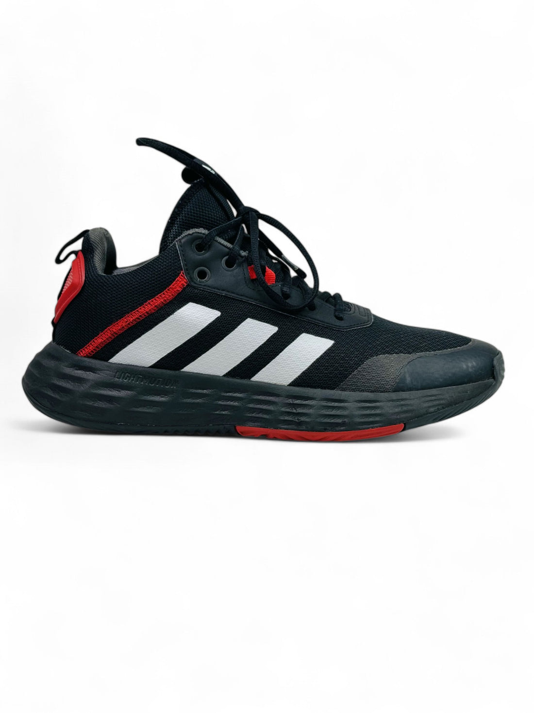 adidas Own The Game Black Carbon Red ( EUR 41.5 UK 7.5 )